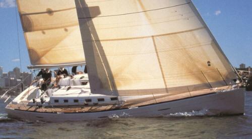 First 47.7 Beneteau sailboat under sail