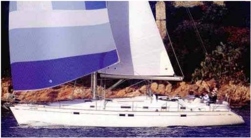 Beneteau 461 sailboat under sail
