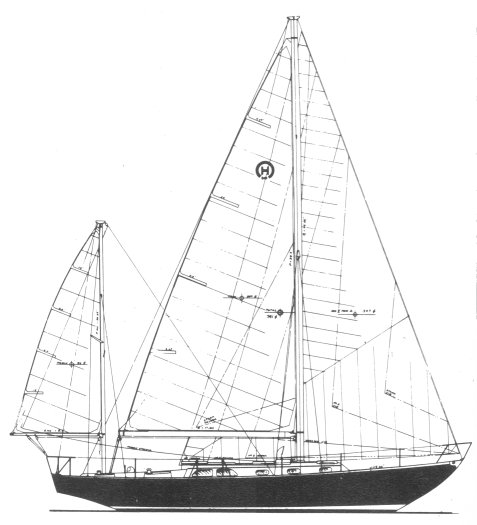 Bermuda 40 2 hinckley sailboat under sail
