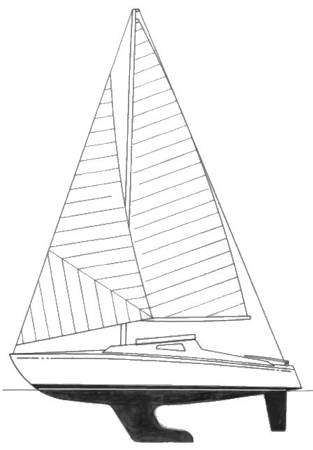 Bonito sergent sailboat under sail
