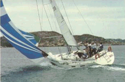 Bostrom 37 sailboat under sail