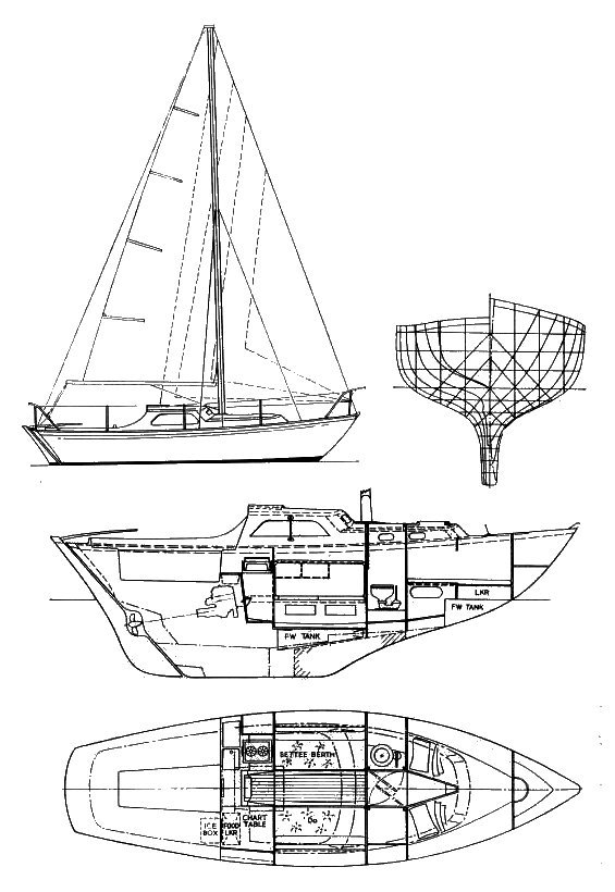 Bowman 26 sailboat under sail