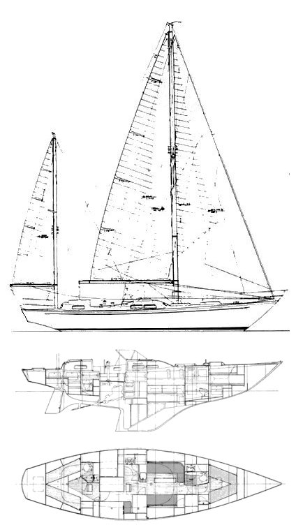 Bowman 46 sailboat under sail