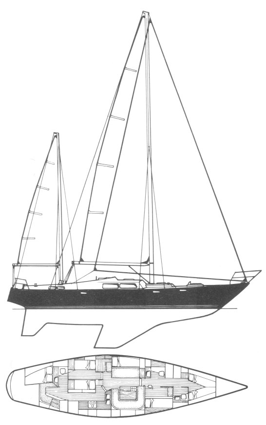 Bowman 57 58 sailboat under sail