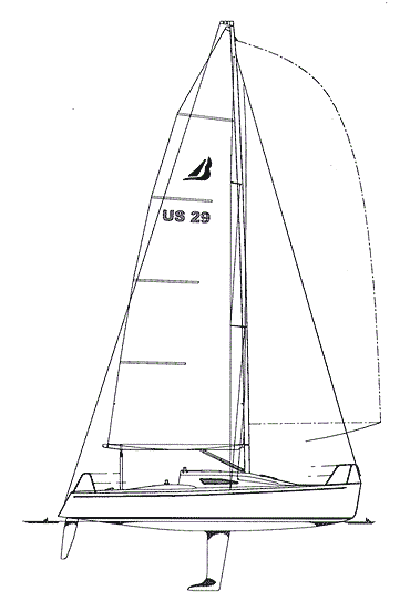 Bravura sportster 29 sailboat under sail