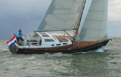 Breehorn 41 sailboat under sail