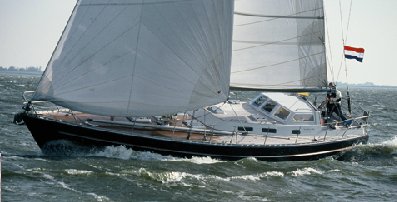 Breehorn 44 sailboat under sail
