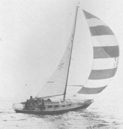 Bristol 27 sailboat under sail