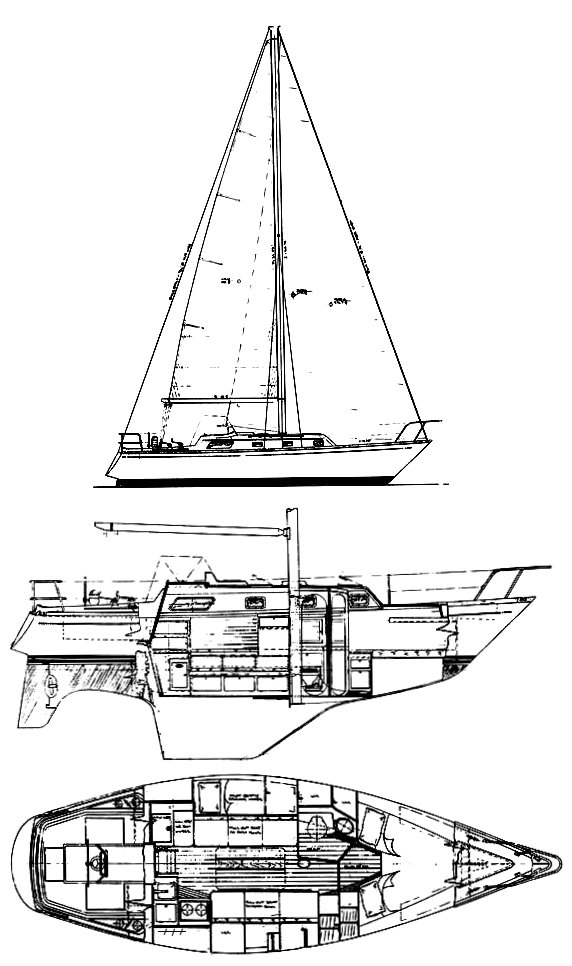 Bristol 31.1 sailboat under sail