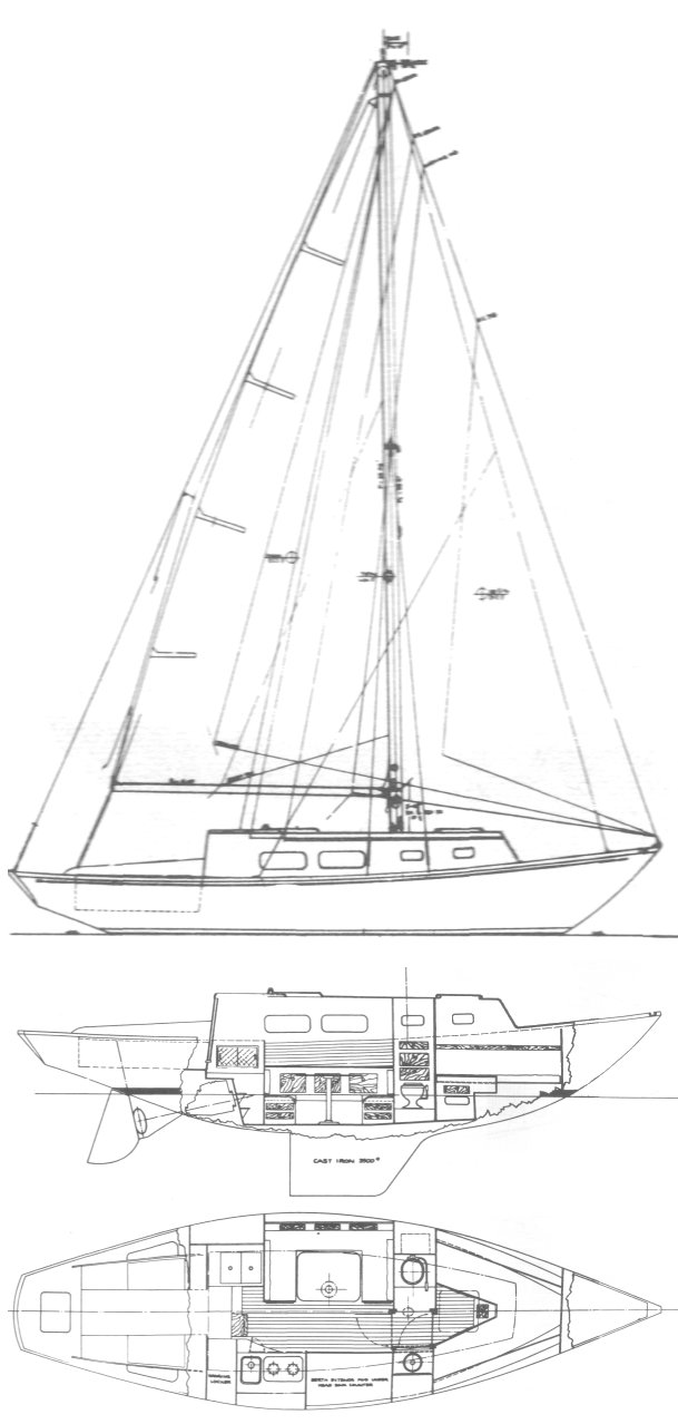Bristol 31 xl sailboat under sail