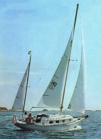 Bristol 32 sailboat under sail