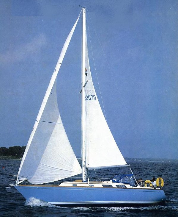 Bristol 35.5 sailboat under sail
