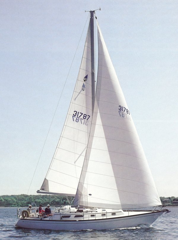 Bristol 38.8 sailboat under sail