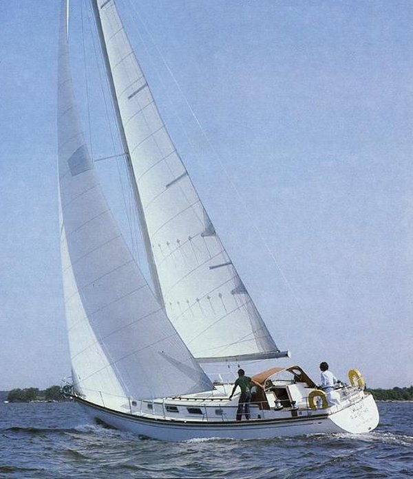 Bristol 45.5 sailboat under sail