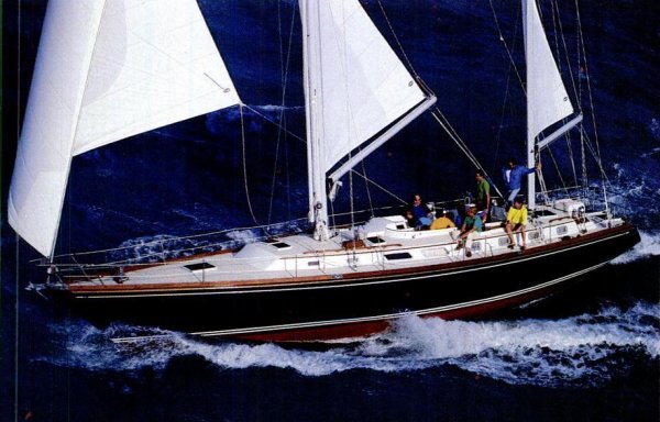 Bristol 54.4 sailboat under sail