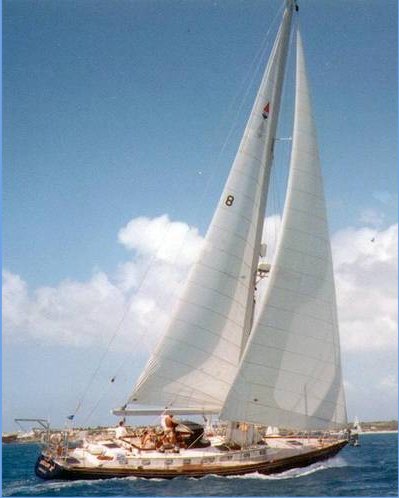 Bristol 56.6 sailboat under sail