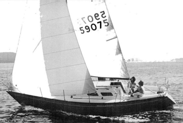 Buccaneer 335 sailboat under sail
