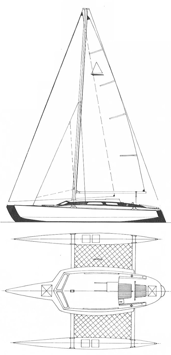 Buccaneer 33 crowther sailboat under sail