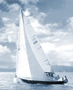 Buchan 37 sailboat under sail