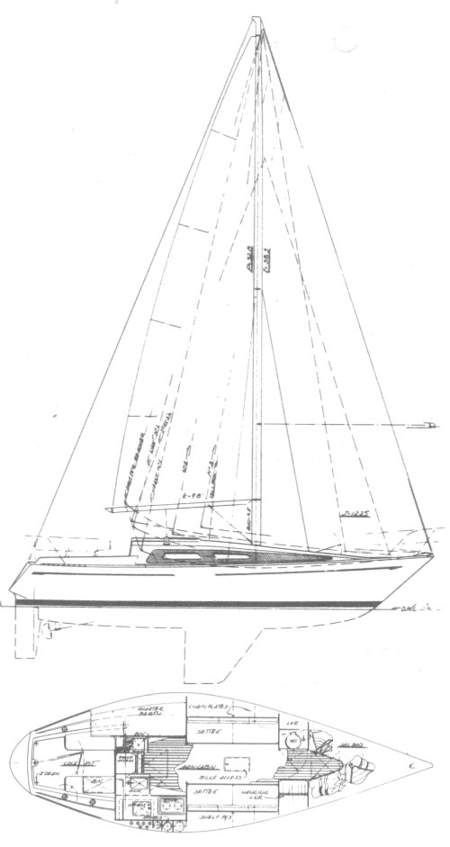 Bystedt 30 sailboat under sail
