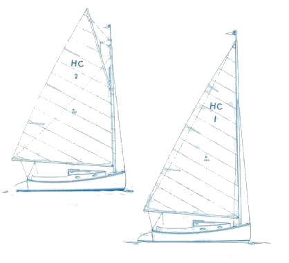 Hermann cat sailboat under sail