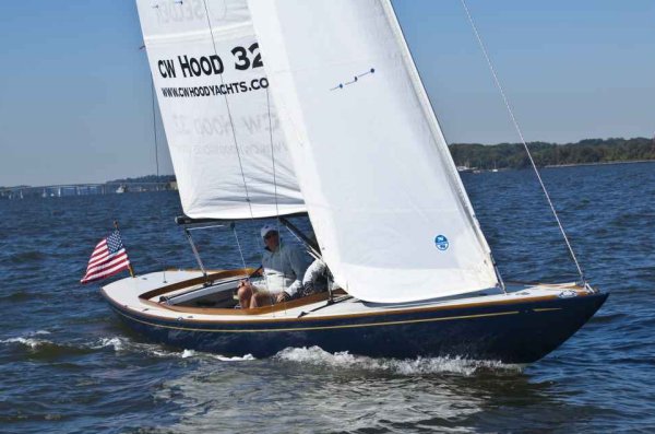 C w hood 32 sailboat under sail
