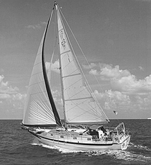 Cabo rico 34 sailboat under sail