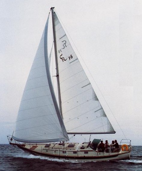 Cabo rico 38 sailboat under sail