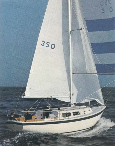 Cal 2 34 sailboat under sail