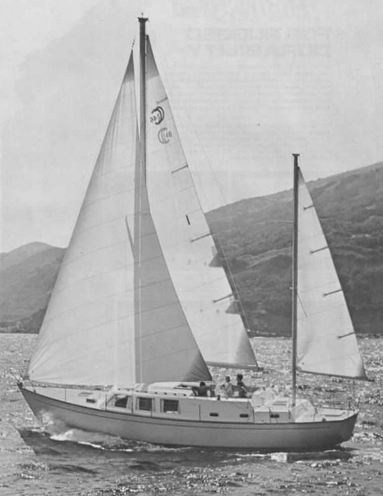 Cal 2 46 sailboat under sail