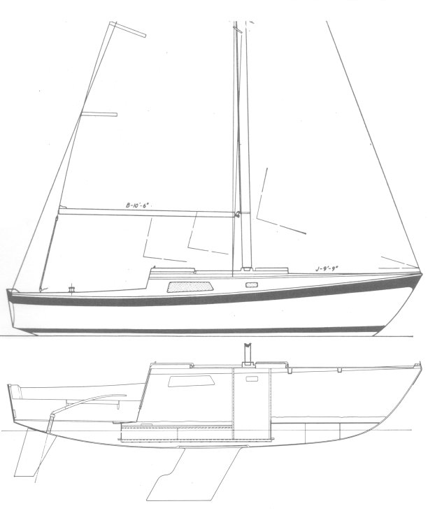 Cal 2 24 sailboat under sail