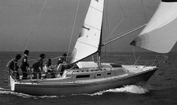 Cal 3 27 sailboat under sail