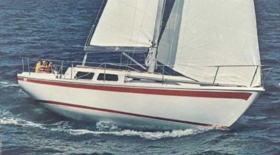 Cal 34 iii sailboat under sail