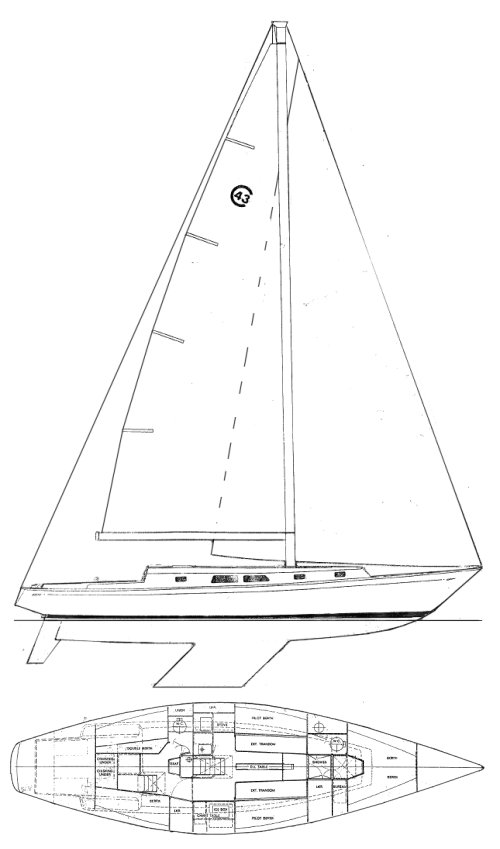 cal 43 sailboat