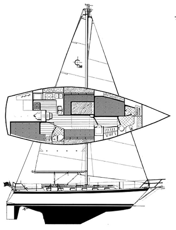 caliber 38 sailboat data