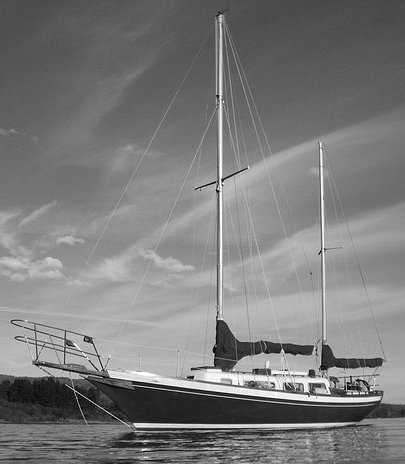 Cape carib 33 sailboat under sail