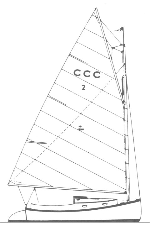 Cape cod cat sailboat under sail