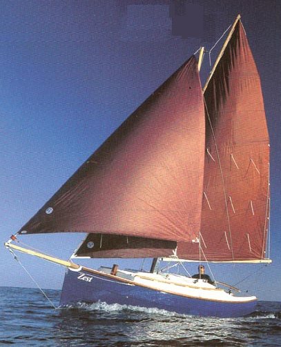Cape cutter 19 sailboat under sail