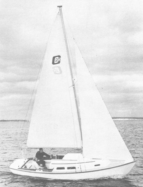 Cape dory 25 sailboat under sail