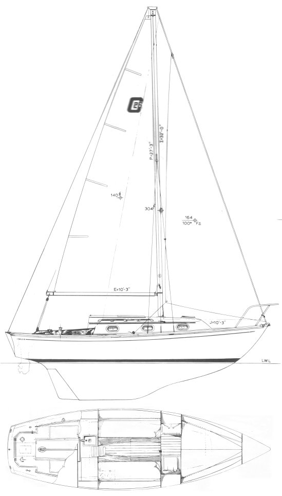 Cape dory 26 sailboat under sail