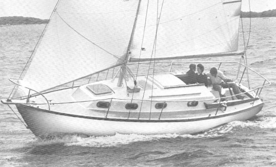 Cape dory 28 sailboat under sail