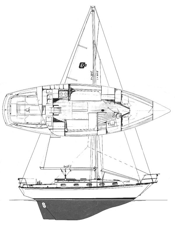Cape dory 330 sailboat under sail