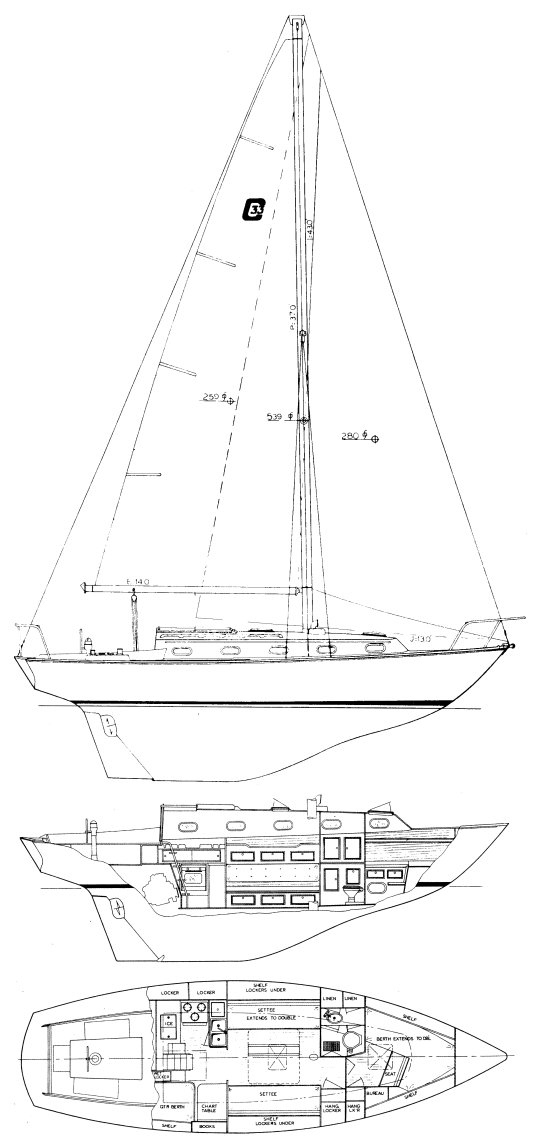 Cape dory 33 sailboat under sail
