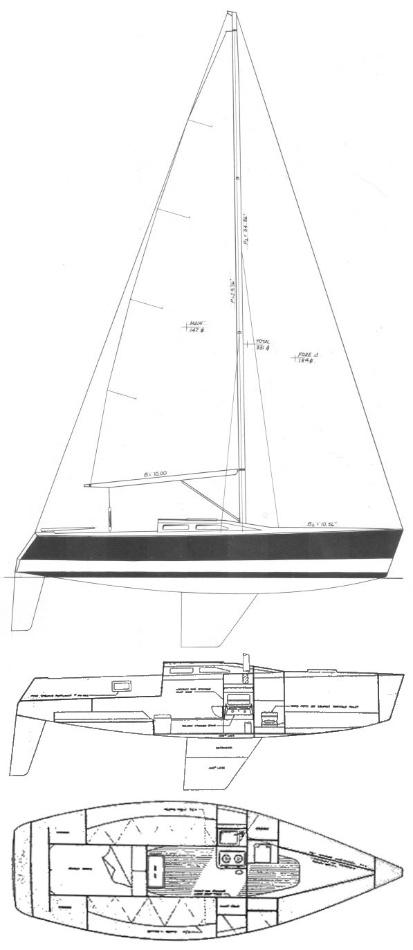 Capo 26 sailboat under sail