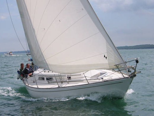 Carter 30 sailboat under sail