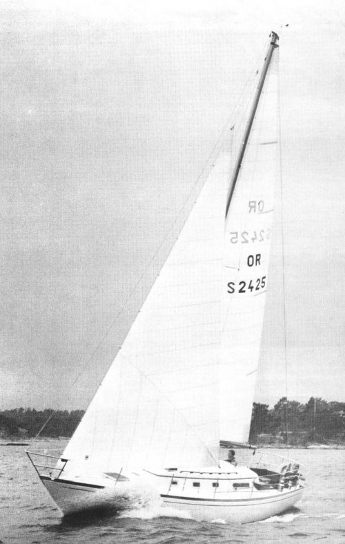 Carter 33 sailboat under sail