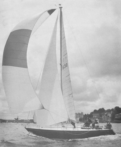 Carter 39 sailboat under sail