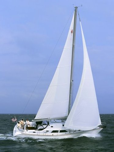 Catalina morgan 440 sailboat under sail