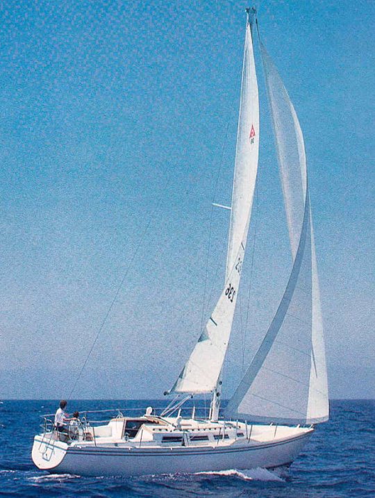 Catalina 36 sailboat under sail