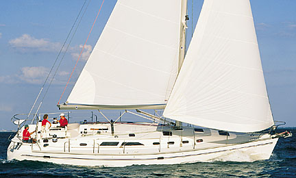 Catalina 470 sailboat under sail